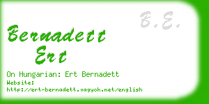 bernadett ert business card